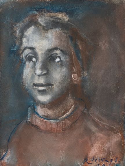 Albert Servaes (1883–1966): Porträt, Pastell auf P