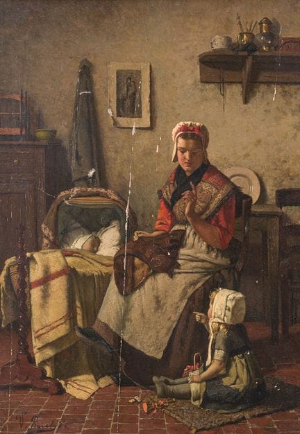 Victor Ravet (1840–1895): Ein warnender Finger, Öl