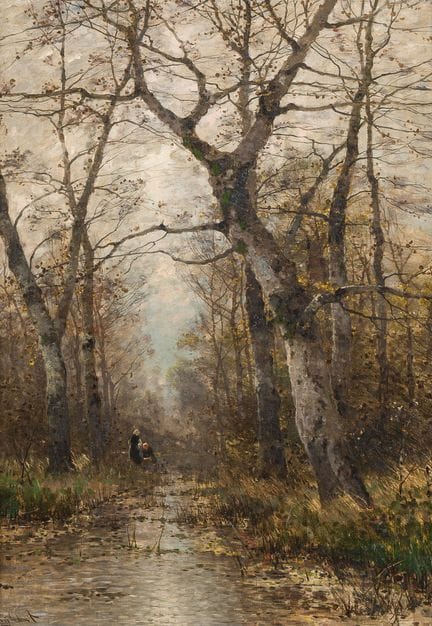 Johann Jungblut (1860–1912): Lebendige Waldansicht