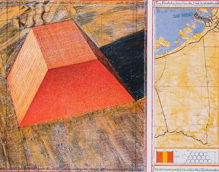 Christo (1935–2020): „The Mastaba“, farbige Offset