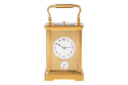 Horloge de voyage française de la fin du XIXe sièc