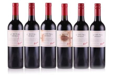 Six bouteilles de Penfold's St Henri Shiraz, 3 x 2