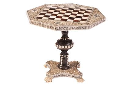 An Anglo-Indian Vizagapatam ivory, tortoiseshell a