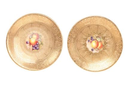 Paire de plats de table « Royal Worcester » datant