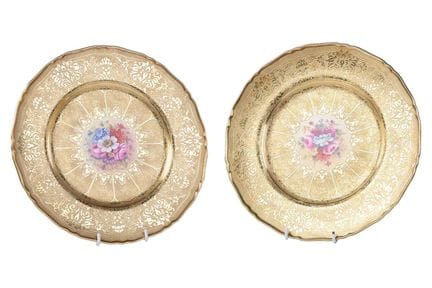 Paire de plats de présentation « Royal Worcester »