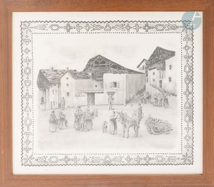 C. MORIN
Village Scene
Lithograph
Signed lower rig