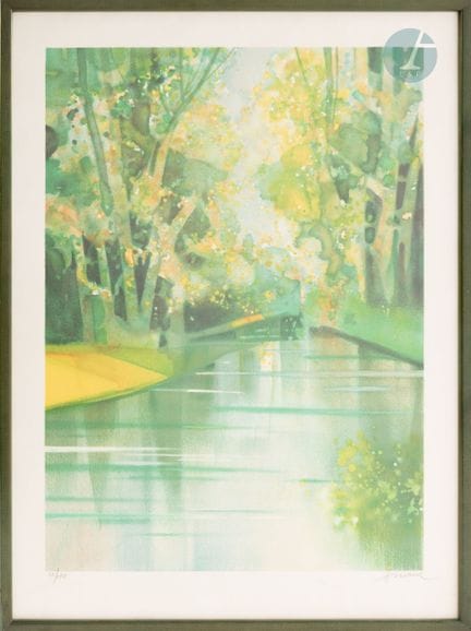 Camille HILAIRE (1916–2004)
River in Autumn
Lithog