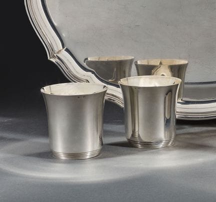 Jean-Élisée PUIFORCAT (1897–1945) 
Two silver gobl