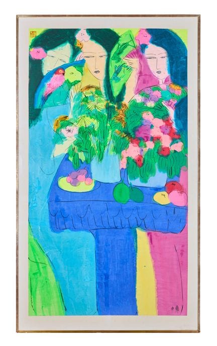 TING Walasse (1929-2010)
Tre donne
Guazzo su carta