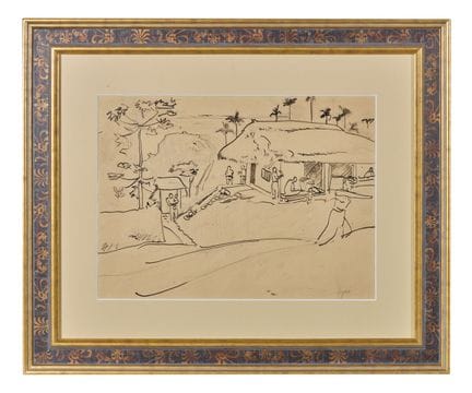 阿里克斯·艾梅（1894-1989）
乡村场景，1927年
纸本墨水与铅笔
右下角签名
24 × 3