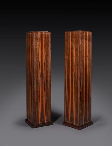 FRENCH ART DECO-STYLE FURNITURE
Pair of quadrangul