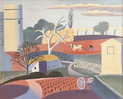 Jean HUGO (1894-1984)
Paesaggio con albero secco, 