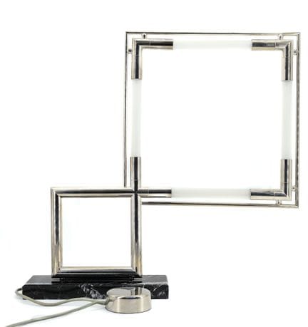 Jacques ADNET (1900-1984) Lámpara Quadro. 
Estruct