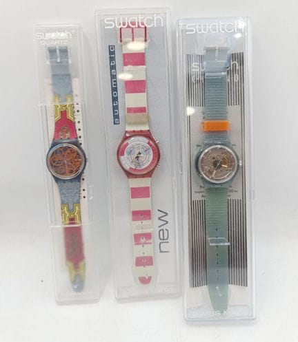 SWATCH -  Important lot de montres comprenant : 

