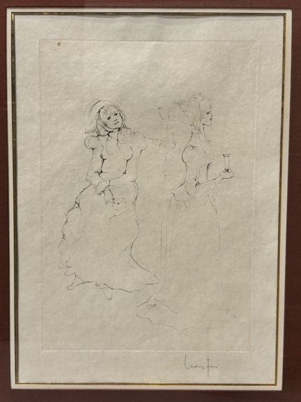 Leonor FINI (1907-1996)
Les deux servantes 
Dessin