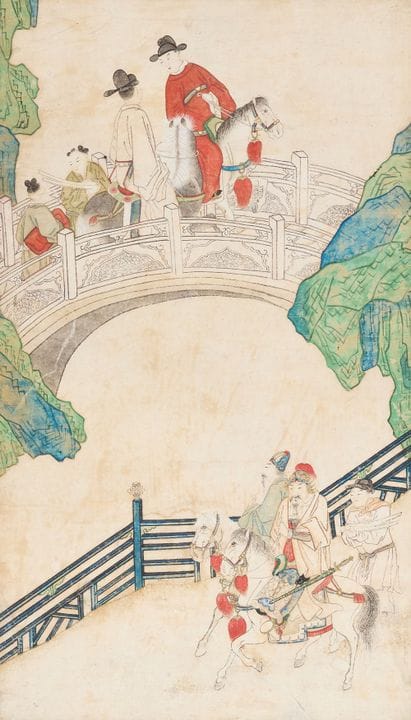 École chinoise, XIXe siècle

Cavaliers

Encre et c