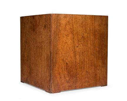 Vaso cinese a forma di rotolo quadrato in legno di