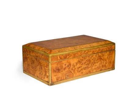 Rara scatola anglo-cinese in legno di huanghuali c