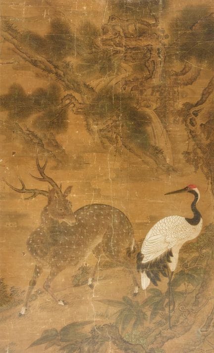 Wu Zhu (dynastie Qing)

Cerf et grue sous un pin

