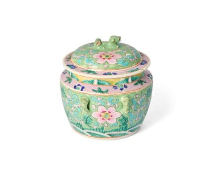 Vaso con coperchio “Baba Nyonya” del mercato Peran