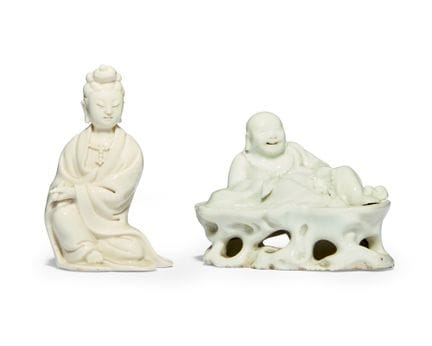 Deux petites figurines bouddhistes chinoises de De