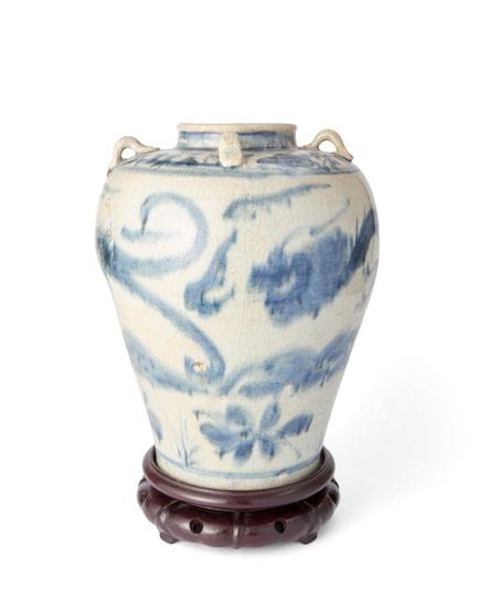 Grande vaso cinese blu e bianco di Zhangzhou

Dina