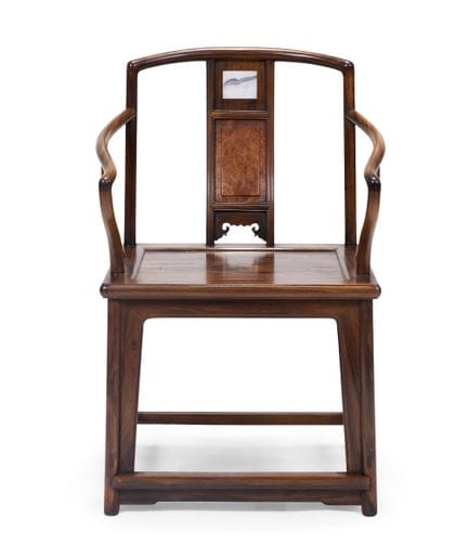 Fauteuil « huamu » de style Ming, incrusté de marb
