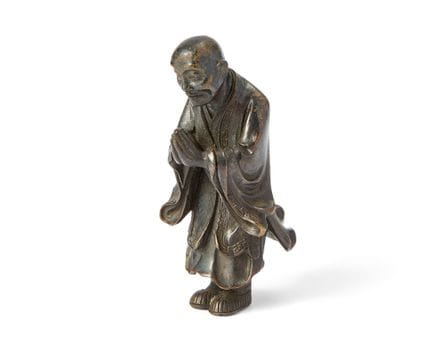Eine chinesische Bronzestatue eines Luohan

Qing-D