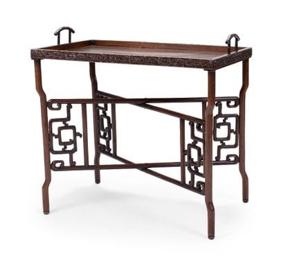 Table pliante chinoise avec plateau en huanghuali 