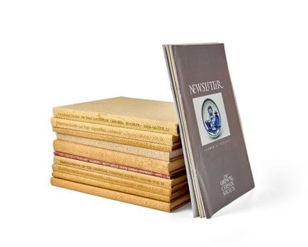 A group of The Oriental Ceramic Society reference 