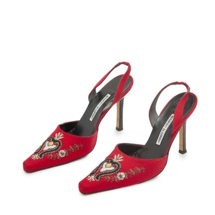 Manolo Blahnik.

Ein Paar vintage bestickte Pantol