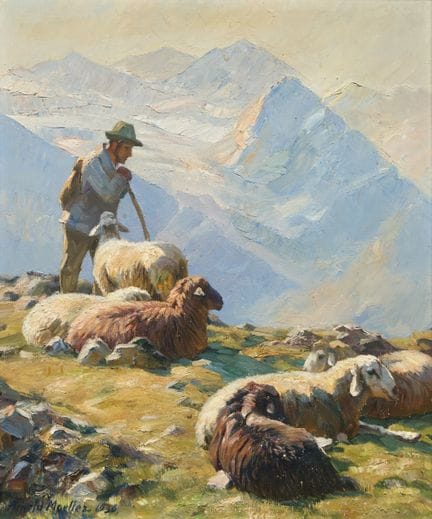 Arnold Moeller,
Allemand, 1886-1963-

Un berger av