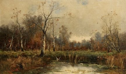 R. Ducat,
French, late 19th century-

A duck flyin