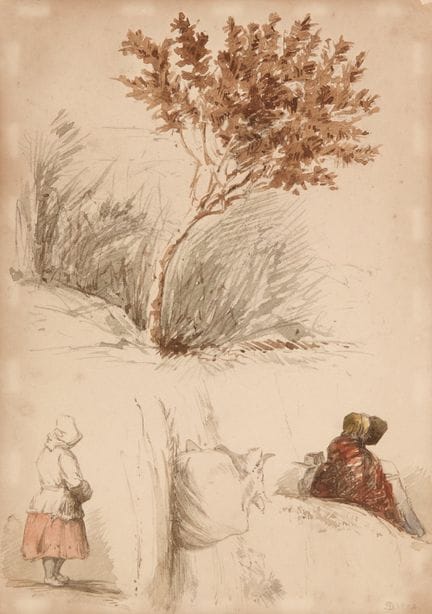 Henry Dawson,
britannico, 1811-1878-

Studi di fig