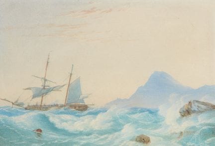 William Joy,
britannico, 1803-1867-

Nave a due al