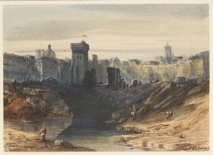 Ernest Ciceri,
francese, 1817-1866-

Veduta di una