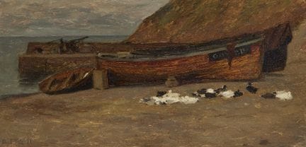 Sir George Reid, RSA,
Scottish 1841-1913-

Boats o