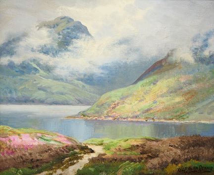 乔治·梅尔文·伦尼，
苏格兰人，1874-1953-

卡拉特湖，布雷马；

布面油画，右下角签名“