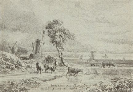 Auguste Borget,
francés, 1808-1877-

Dos paisajes 