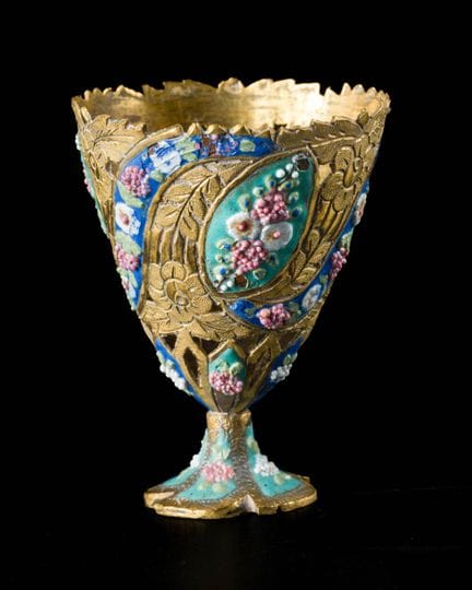 Uno zarf in oro smaltato,
Impero ottomano, 1820 ci