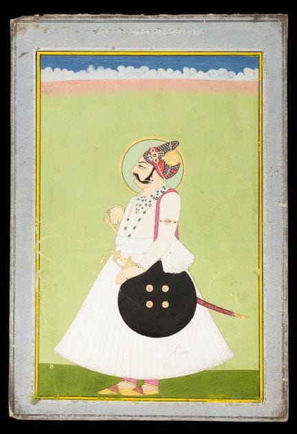 Ritratto in piedi di un maharaja,
Rajasthan, India