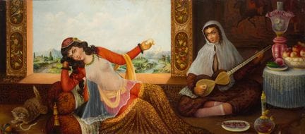 Una principessa e un musicista,
stile revival Qaja