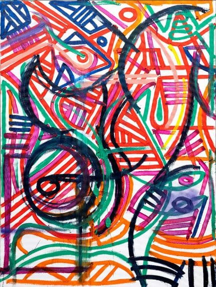 阿卜杜拉·坎迪尔，沙特阿拉伯人，（生于1988年- ）
《无题》，

布面油画，

画作背面签名

