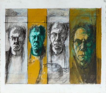 马努切赫尔·莫塔巴尔，伊朗人（生于1936年- ）
《自画像》，2001年

署名“M.Motaba