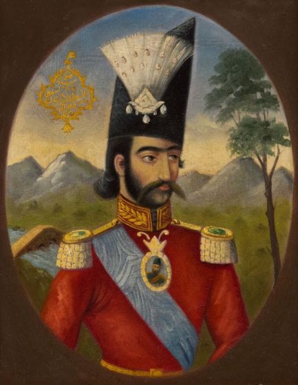 Ritratto di Nasr-al-Din Shah,
periodo Qajar, 1850 