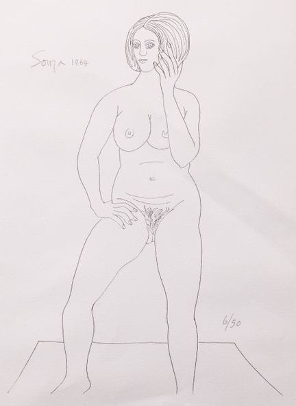 FN Souza, indiano, 1924-2002

Senza titolo (donna 