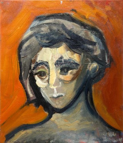 马克·吉拉戈西安，黎巴嫩人，（1995年出生）
《无题》，肖像，

布面油画

70 x 50 厘米