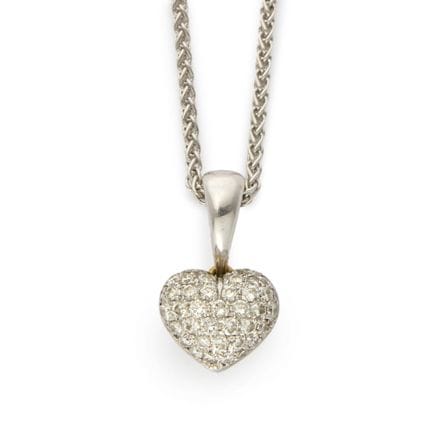 Wempe. Pendentif en forme de cœur serti de diamant