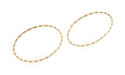 Une paire de bracelets en or 9 carats, chacun prés