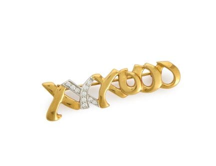 Tiffany &amp; Co. Broche en or 18 carats sertie de